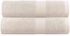 BY LORA Natural Water Absorbent Bath Sheet Towel Set  Oversized, Soft, Eco-Friendly Terry Cotton Towels for Home and Spa - Beige - 2-Pieces view 1