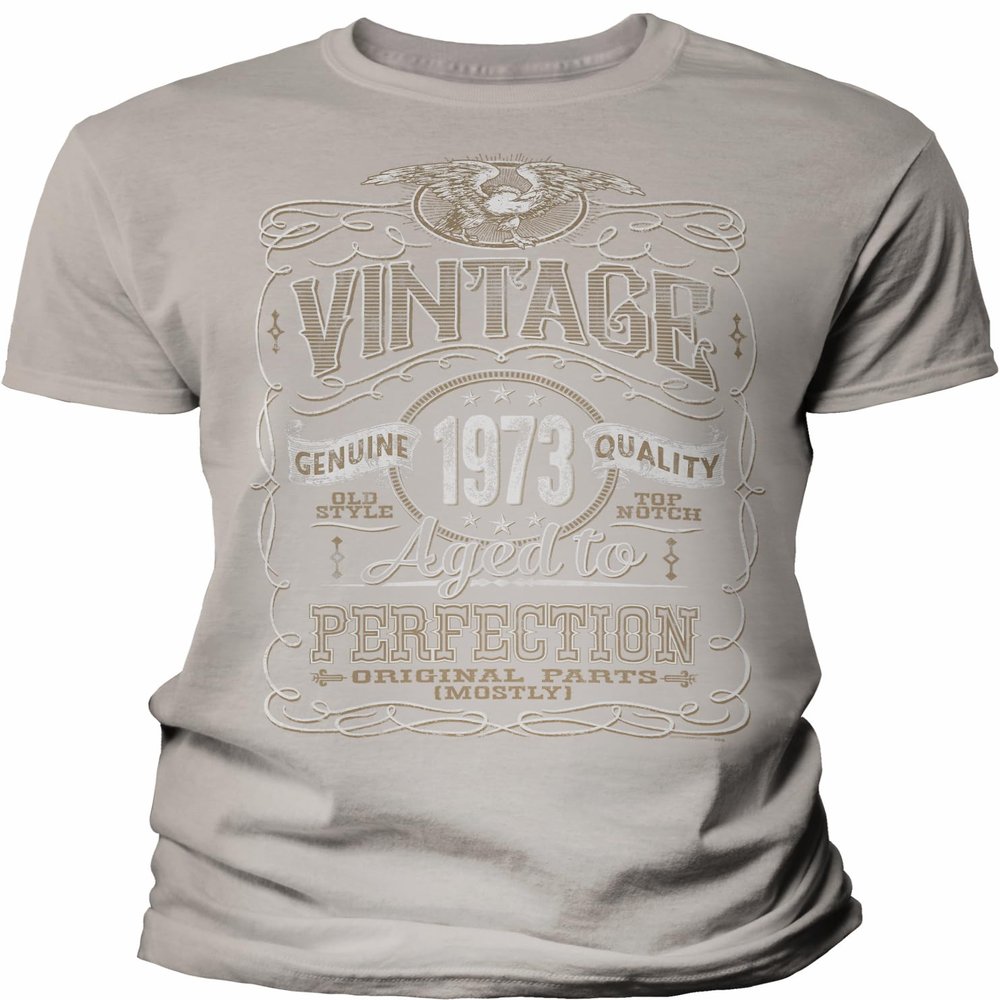 53rd Birthday Gift Shirt for Men - Vintage 1973 Aged to Perfection - Sand-004-4X