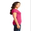 District Women's Fitted Very Important Tee M Heathered Watermelon view 3