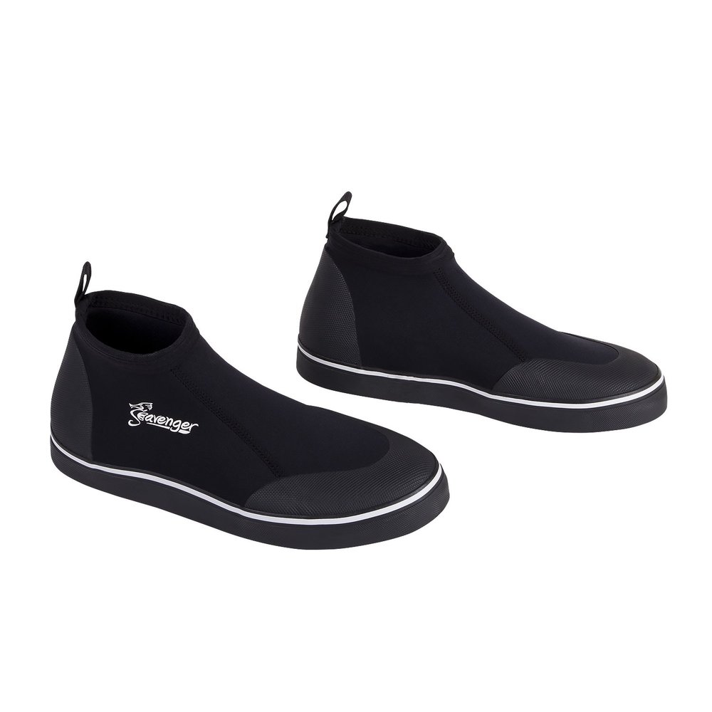 Seavenger Atlantis Aqua Shoes | Slip On Dive Booties for Snorkeling, Scuba Diving, Kayaking and Surfing (Black, 8)