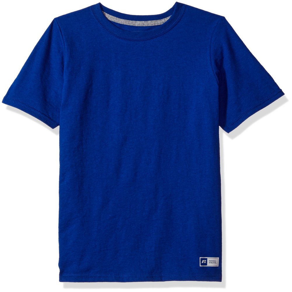 Russell Athletic Big Boy's Essential Short Sleeve Tee Shirt, Royal, S