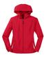 SPORT-TEK Women's Colorblock Hooded Raglan Jacket, True Red/White, Small view 1