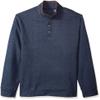 Arrow 1851 Men's Tall Aberdeen Long Sleeve Sweater Fleece 1/4 Button Mock Pullover, Dark Navy, 3X-Large Big view 1