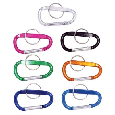 Aluminum Colored Carabiner Key Chain Spring Clip Small Size Assorted Colors