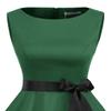 Gardenwed Women's Vintage Dress Sleeveless Cocktail 1950s Dresses Retro Tea Party Swing Christmas Dress Green 3XL view 4