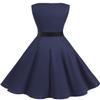 Gardenwed Women's Vintage Dress Sleeveless Cocktail 1950s Dresses Retro Tea Party Swing Navy L view 3