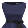 Gardenwed Women's Vintage Dress Sleeveless Cocktail 1950s Dresses Retro Tea Party Swing Navy L view 4
