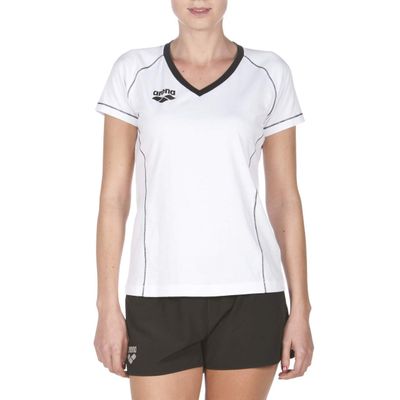 ARENA Women's Team Line Short Sleeve T-Shirt, White, XXS