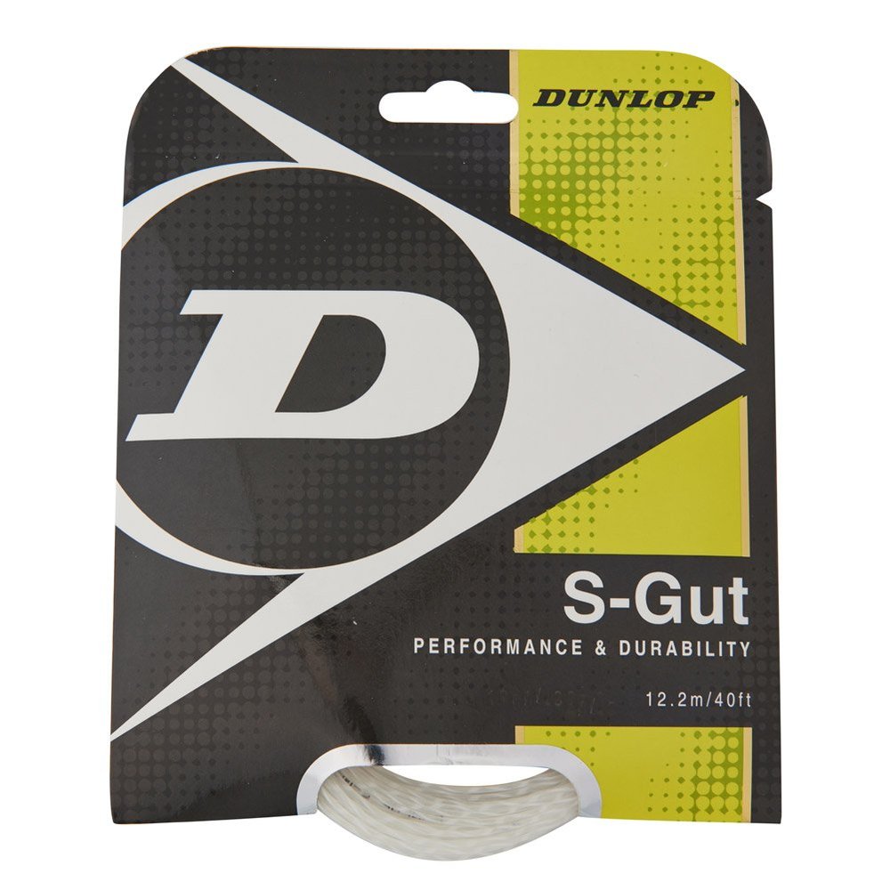 DUNLOP Sports Synthetic S-Gut 18 Gauge Tennis String Set, White