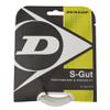 DUNLOP Sports Synthetic S-Gut 18 Gauge Tennis String Set, White view 1