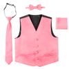 Luca Gabriel Toddler Boys' 4 Piece Formal Satin Vest Set - Coral - 2 to 3 view 1