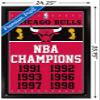 Trends International NBA Chicago Bulls - Champions 13 Wall Poster, 22.375" x 34", Black Framed Version view 3