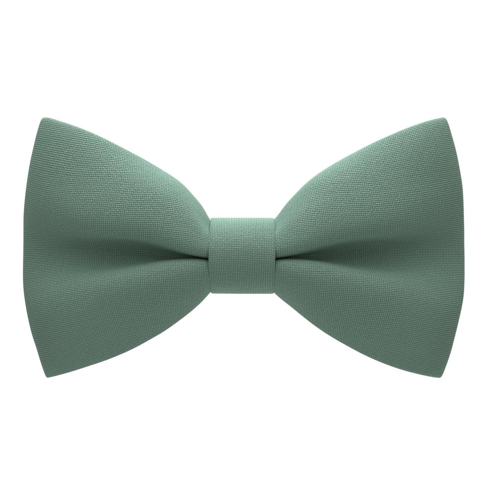 Bow Tie House Babies Classic Pre-Tied Bow Tie Formal Solid Tuxedo (Small, Green Fern)