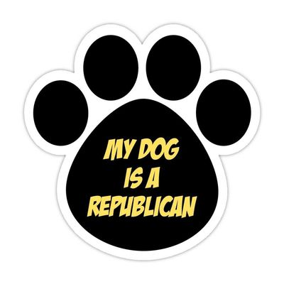 (5 Stickers Combo Deal) My Dog is A Republican Bumper Sticker Vinyl Decal 5"X 5"