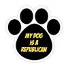 (5 Stickers Combo Deal) My Dog is A Republican Bumper Sticker Vinyl Decal 5"X 5" view 1