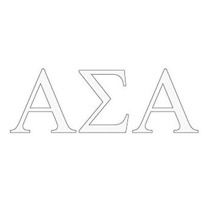 Alpha Sigma Alpha ASA Greek Letter Window Sticker Decal