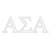 Alpha Sigma Alpha ASA Greek Letter Window Sticker Decal view 1