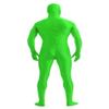 DreamHigh Men's Women's Polyester Spandex Full Body Costume Zentai Suit-Open Face (Lime Green, M) view 2