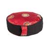 Kathmandu Yogi Zafu Meditation Yoga Cushion Kapok Filled Fair Trade Silk and Organic Cotton Pillow with Exclusive Premium Designs (Choose Your Design & Color) (Mandala Red)- Women Made in Nepal view 2