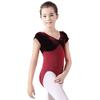11324105 Cap Sleeve Velvet Ballet toddler leotard Dance gymnastics leotards for girls view 1