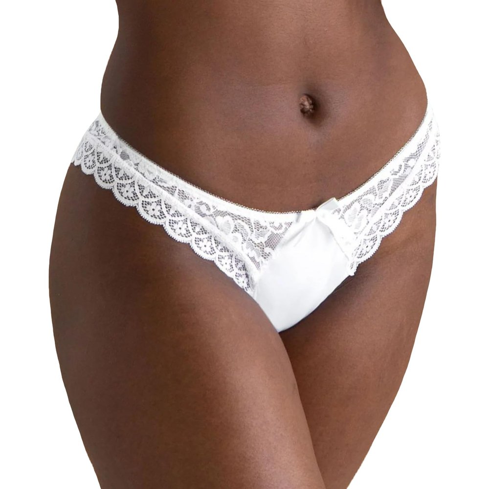 Pour Moi Women's Rebel Brazilian Brief Panty, 84004, White, L