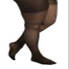 Silky Toes Plus Size Pantyhose for Women Soft Sheer Queen Tights 2 Pairse (7X, Black) view 2
