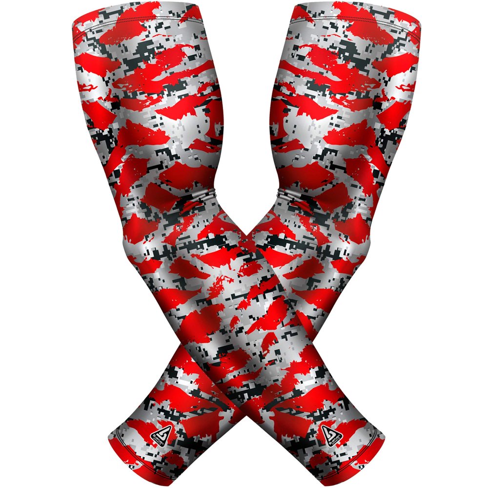 B-Driven Sports Premium Pro-Fit Compression Arm Sleeves for Men Women & Youth 44 Graphic Designs Improve Circulation Reduce Muscle Fatigue Enhance Performance for Baseball Football & More (1 Pair)