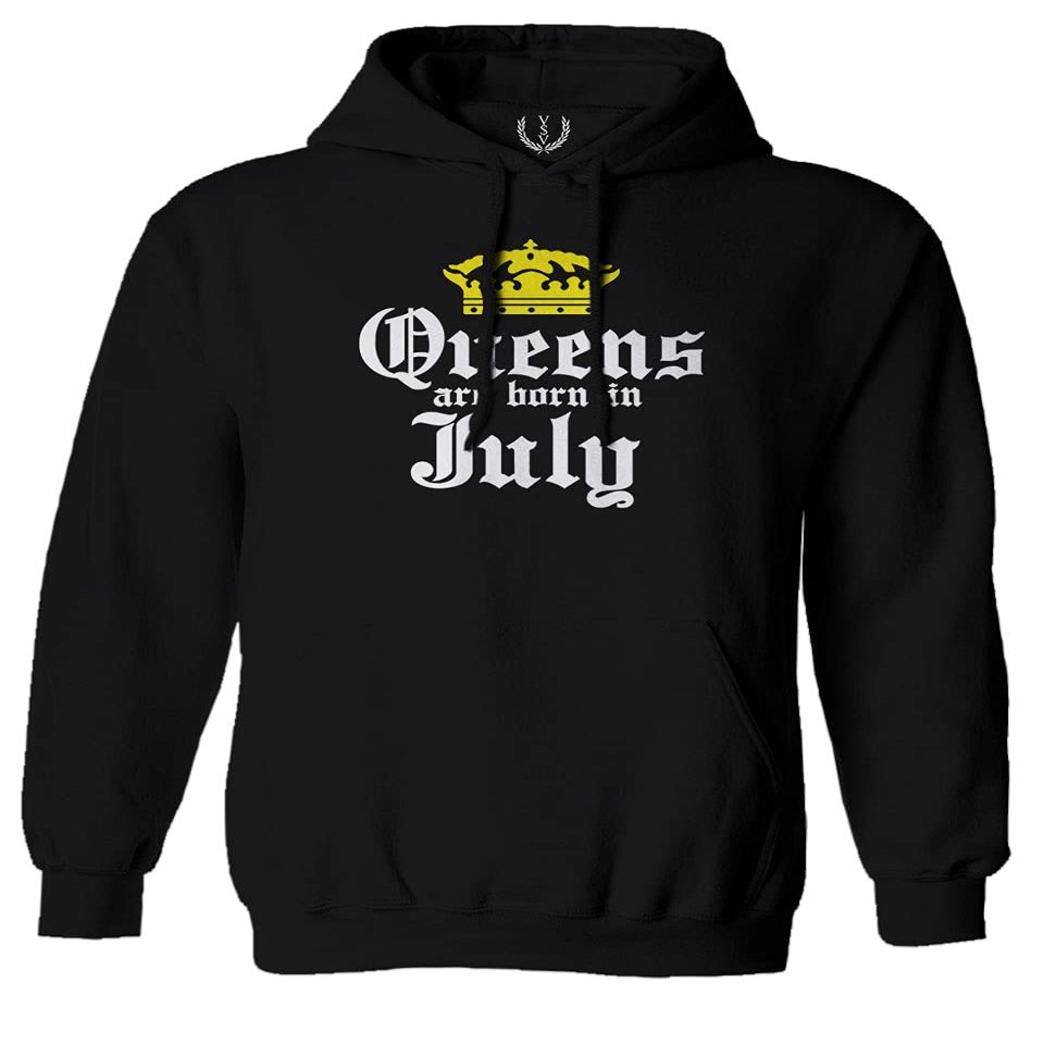 0045. It's is My Birthday Gift Queens are Born in July 20th 30th 40th 50th Sweatshirt Pullover Hoodie (Black, X-Large)