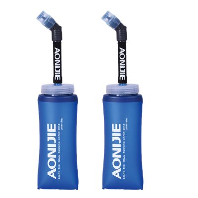 JEELAD Soft Folding Water Bottles TPU Collapsible Flask Hydration Pack Ideal for Running Hiking Cycling Outdoor