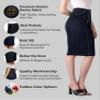 Lexi Womens Stretch Pencil Skirts with Functional Pockets, A Line & Destructed Mini Denim Skirts SKRK 0064X Dark WASH 18 view 4