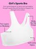 Fruit of The Loom Big Girl's Cotton Built-up Sport 3 Pack(Pack of 3) Bra, White/Black/Sand, 38 view 2