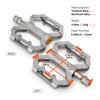 TiTo Titanium Classic Style Bicycle Pedal with Aluminium Alloy Bicycle Foot Pedals and Titanium Axles for MTB and Road Bike (Titanium Color) view 2