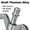 TiTo Titanium Classic Style Bicycle Pedal with Aluminium Alloy Bicycle Foot Pedals and Titanium Axles for MTB and Road Bike (Titanium Color) view 3
