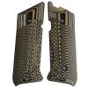StonerCNC Mark IV Target Hunter or Competition Grips G10 Slash and Burn Design Will Fit Ruger Mark IV Rimfire Only (Brown Black) view 1