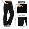 Cherokee Women's Mid Rise Straight Leg Pull-on Pant Tall, Black, Small Tall view 4