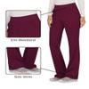 Cherokee Women Scrub Pant with Straight Leg Pull-on Pant Medical Bottom with 4 Pocket & 2-Way Stretch Fabric - WW110, M Petite, Wine view 3