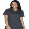 Cherokee Scrub for Women Modern Classic V-Neck Top with 3 Pockets, 2-Way Stretch, Ultra Soft & Breathable Fabric - WW630, S, Pewter view 2