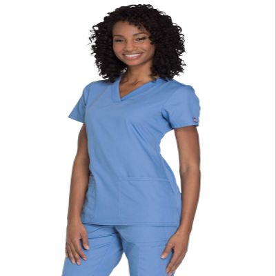 Cherokee Womens V-Neck Top Medical Scrubs, Blue, X-Large US