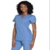 Cherokee Womens V-Neck Top Medical Scrubs, Blue, X-Large US view 1