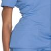 Cherokee Womens V-Neck Top Medical Scrubs, Blue, X-Large US view 3