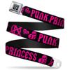 Buckle-Down Seatbelt Belt - Punk Princess Black/Fuchsia - 1.5" Wide - 32-52 Inches in Length view 1