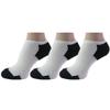 COUVER Performance No Show Athletic Running Socks with breathable mesh for Men and Women, White/Black Large ( 3 Pack) view 1