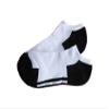 COUVER Performance No Show Athletic Running Socks with breathable mesh for Men and Women, White/Black Large ( 3 Pack) view 2