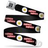 Buckle-Down Seatbelt Belt - Bacon & Eggs Black - 1.5" Wide - 24-38 Inches in Length view 1