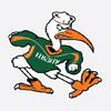 University of Miami Hurricanes SEBASTIAN Mascot 4" Vinyl Decal UM Car Truck Window Sticker view 1