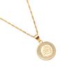 24K Gold Islamic Arabic Script Allah Pendant Necklace Earring Set Religious Jewelry (Pendant Necklace) view 1