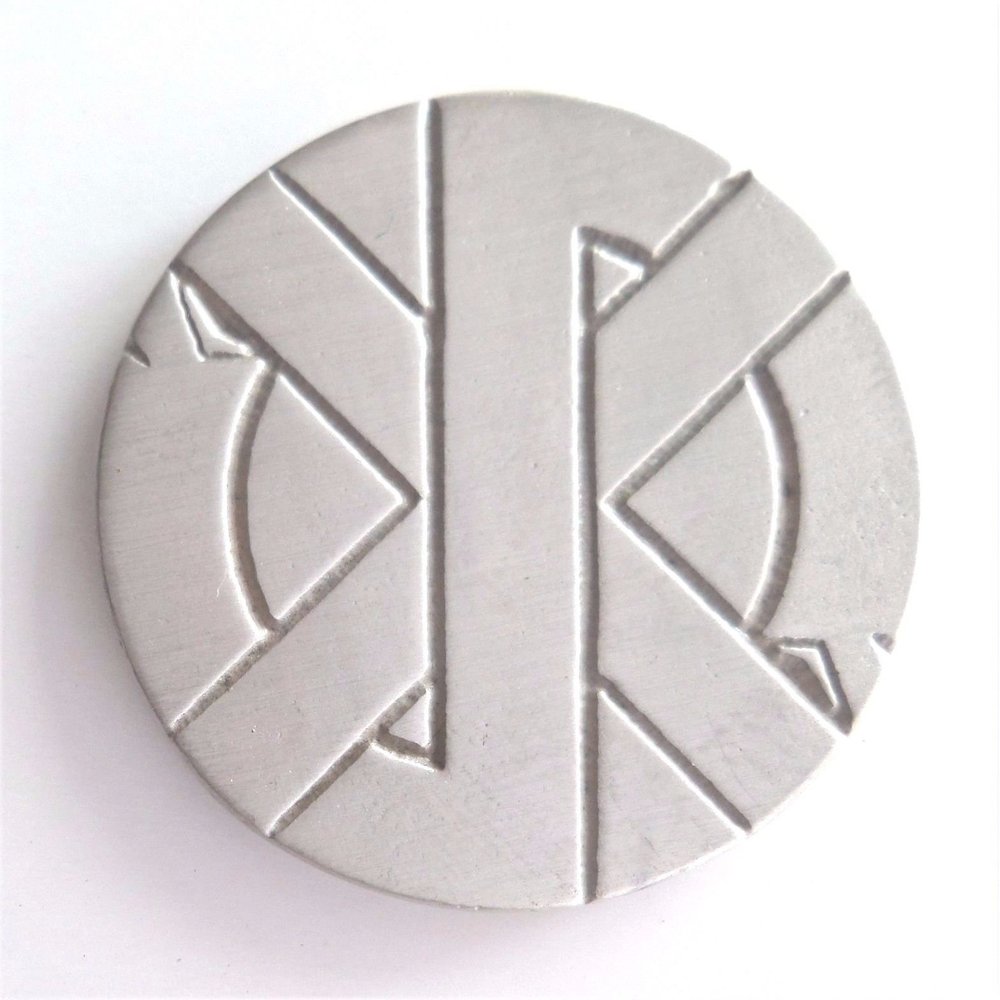1000 Flags Crass Logo Punk Symbol Pin Badge