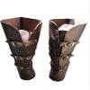 Medieval Leather Boots 3 Buckle Brown, Re-enactment Mens Shoe (BROWN, 10) view 3