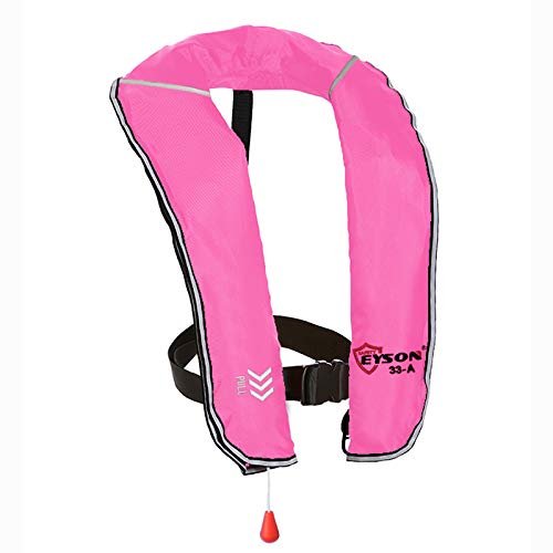 Eyson Inflatable Life Jacket Inflatable Life Vest for Adult Classic Automatic (Pink)