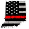 Indiana State (C15) Thin Red Line Vinyl Decal Sticker Car/Truck Laptop/Netbook Window 5" Inch- by CustomDecal US view 1